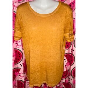 💛 Y2K Mudd Relaxed Lace-Up Sleeve T-Shirt
